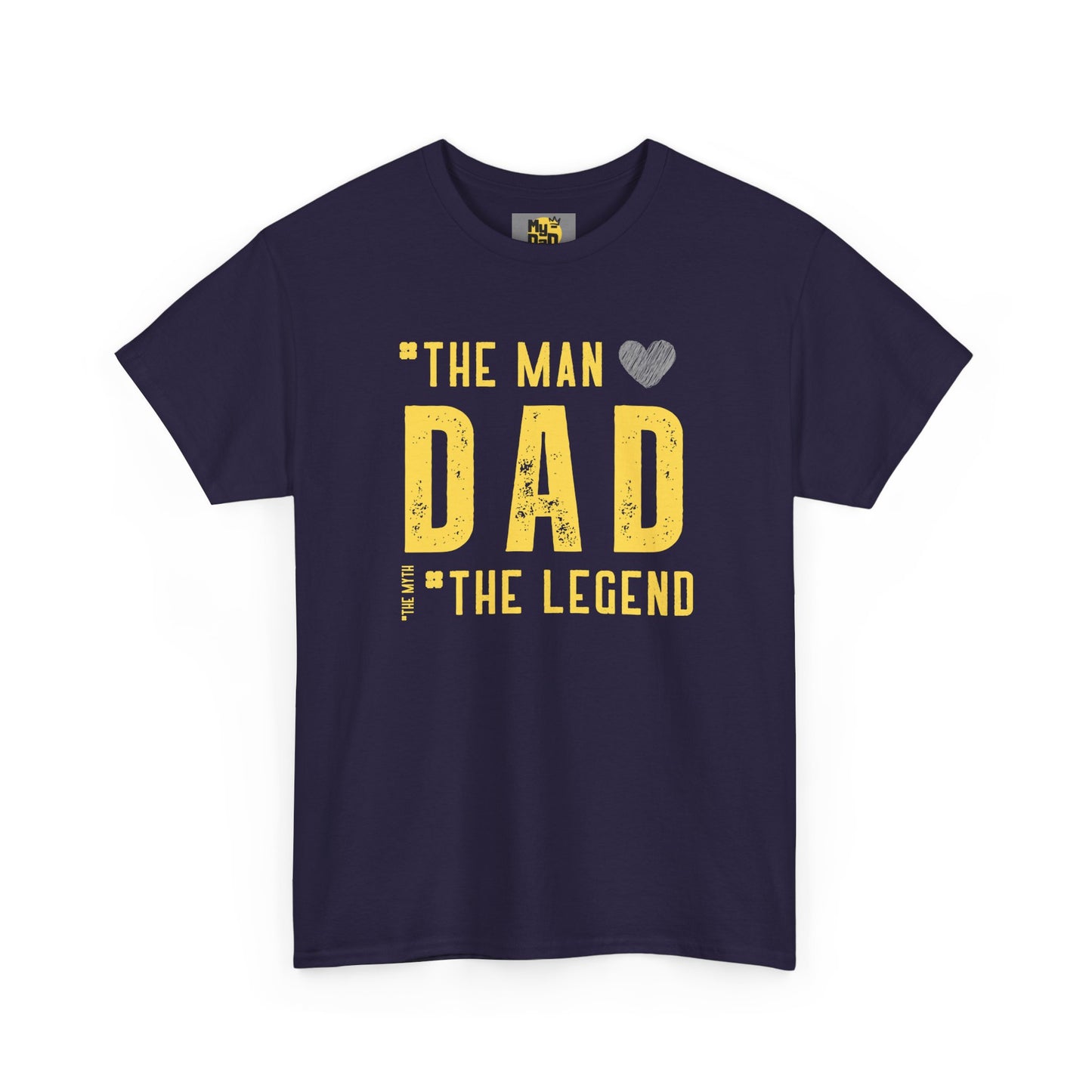 Unisex Heavy Cotton Tee - "The Man, Dad, The Legend" Graphic Tee for Father's Day