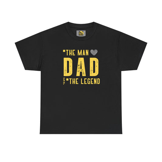 Unisex Heavy Cotton Tee - "The Man, Dad, The Legend" Graphic Tee for Father's Day
