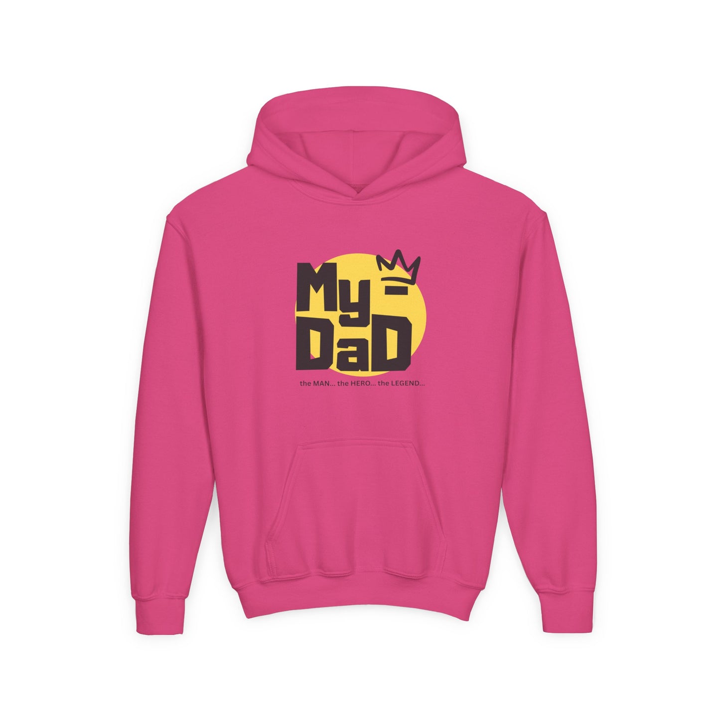 My Dad the Man Hero Legend Youth Hoodie - Perfect Gift for Father's Day