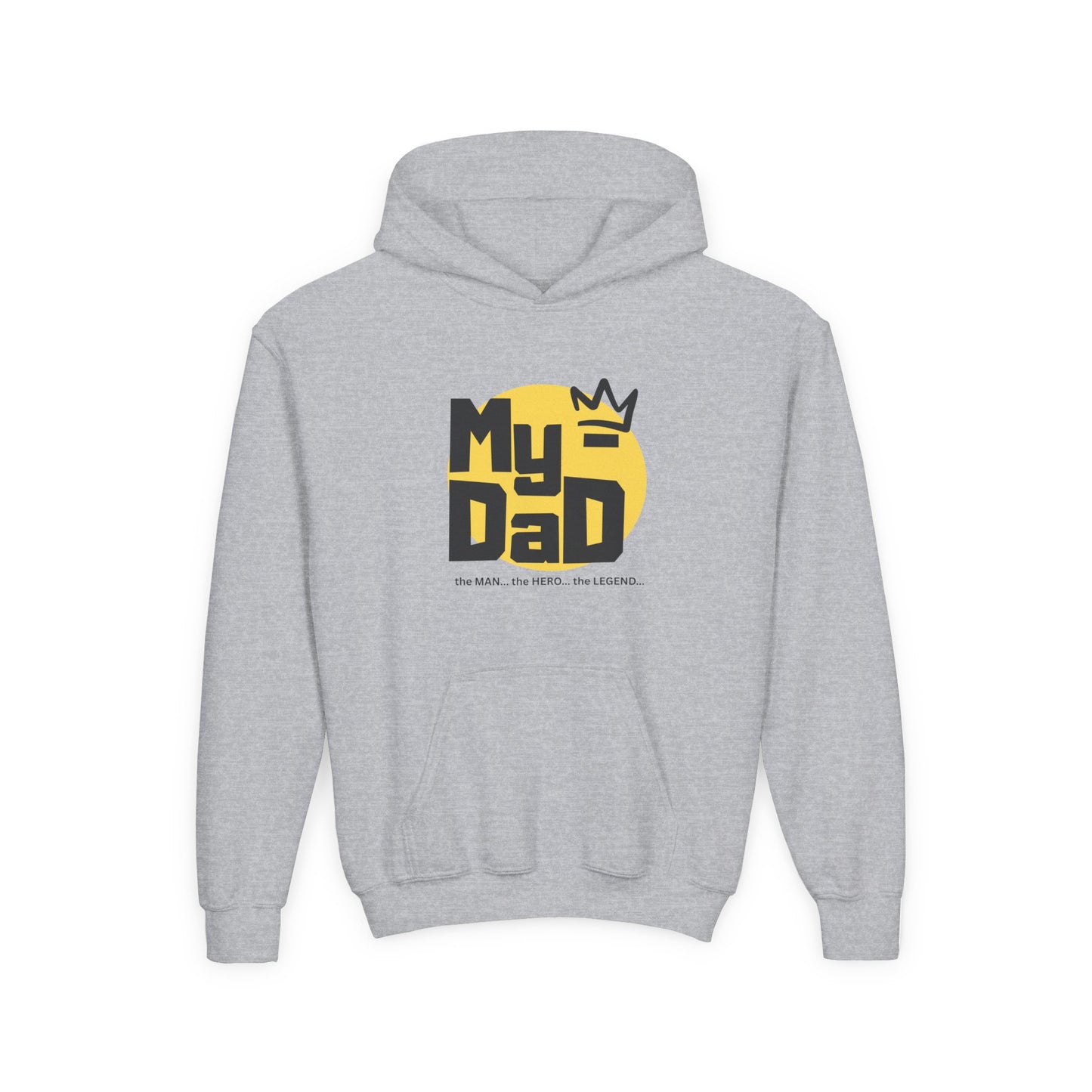 My Dad the Man Hero Legend Youth Hoodie - Perfect Gift for Father's Day