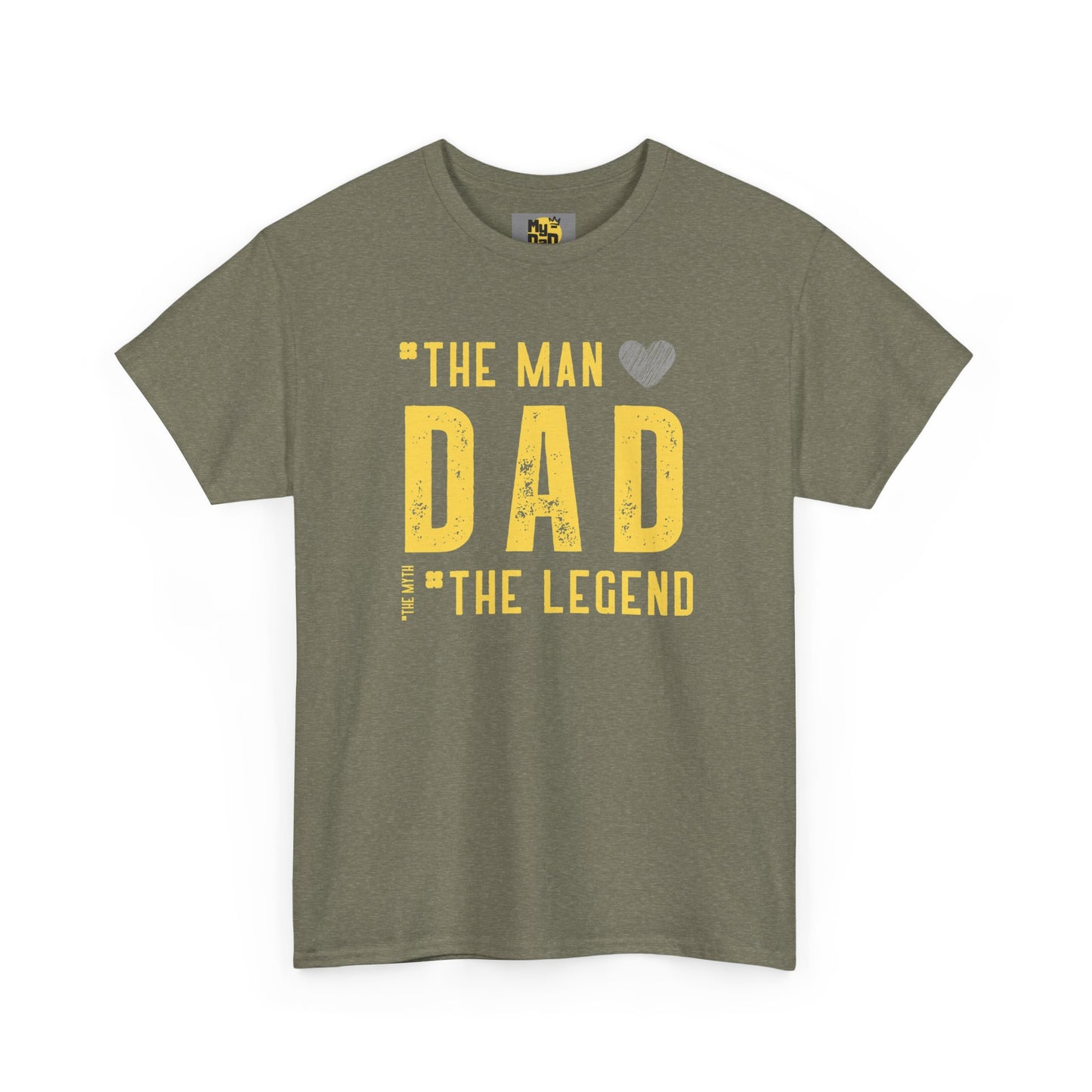 Unisex Heavy Cotton Tee - "The Man, Dad, The Legend" Graphic Tee for Father's Day