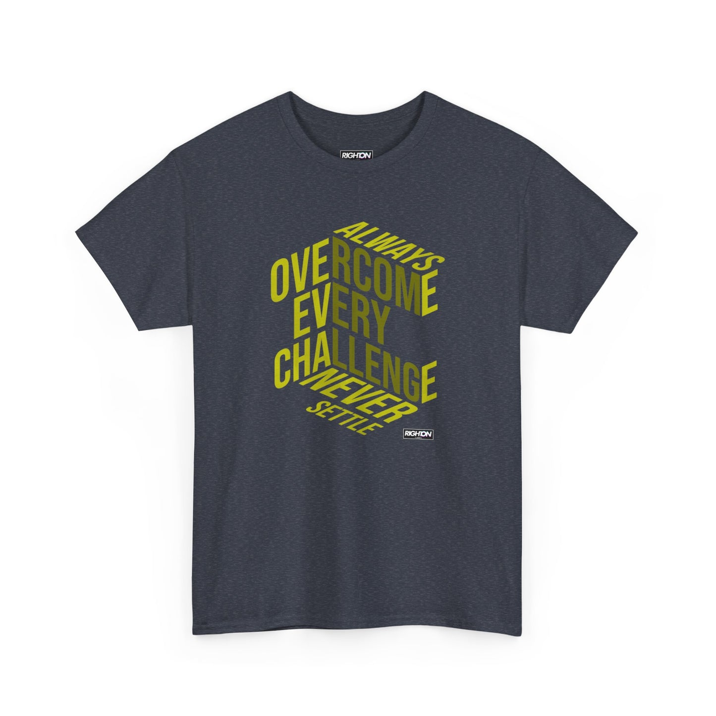 Inspirational Unisex Heavy Cotton Tee | Overcome Every Challenge | Motivational Gift | Everyday Wear | Unisex Shirt | Casual Tee