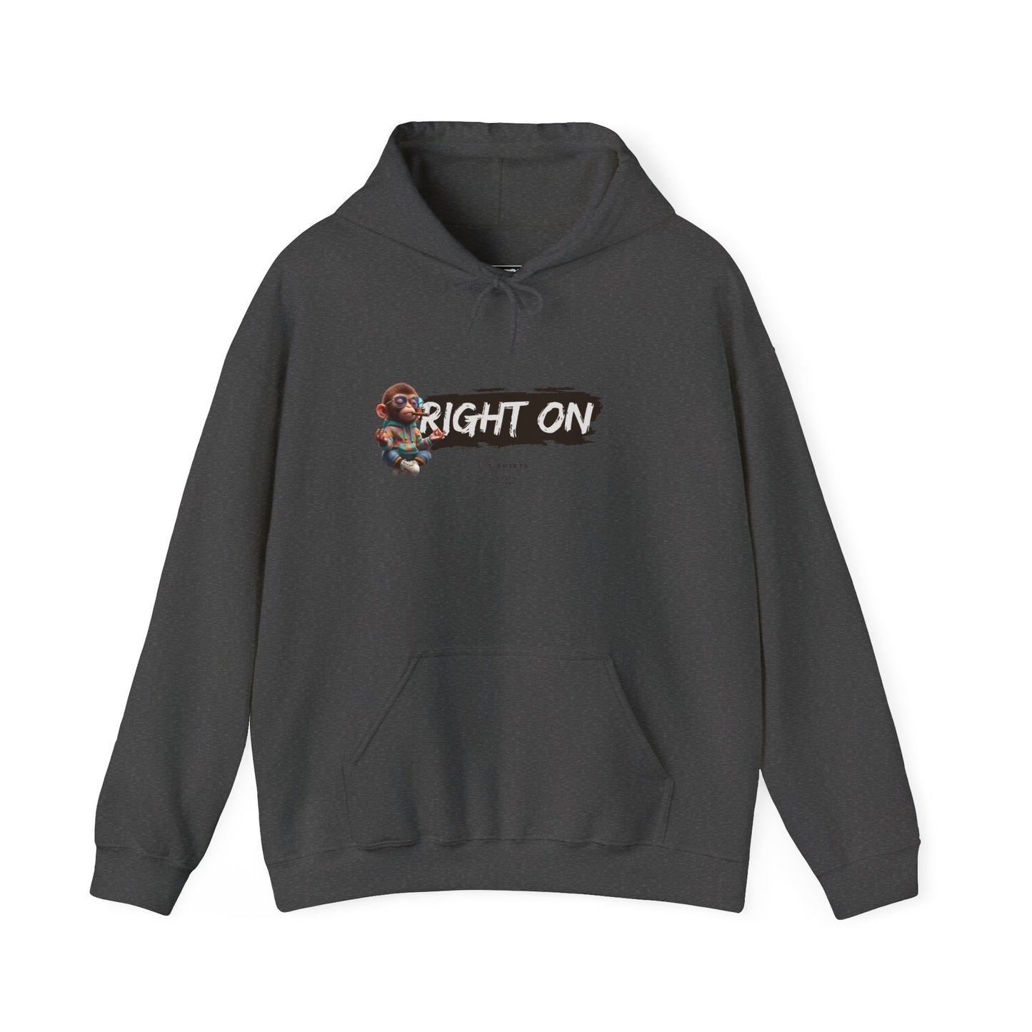 RIGHT ON Unisex Hoodie, Cozy Casual Pullover Sweatshirt, Perfect for Fall, Gift for Friends and Family, Streetwear Style, Everyday Use
