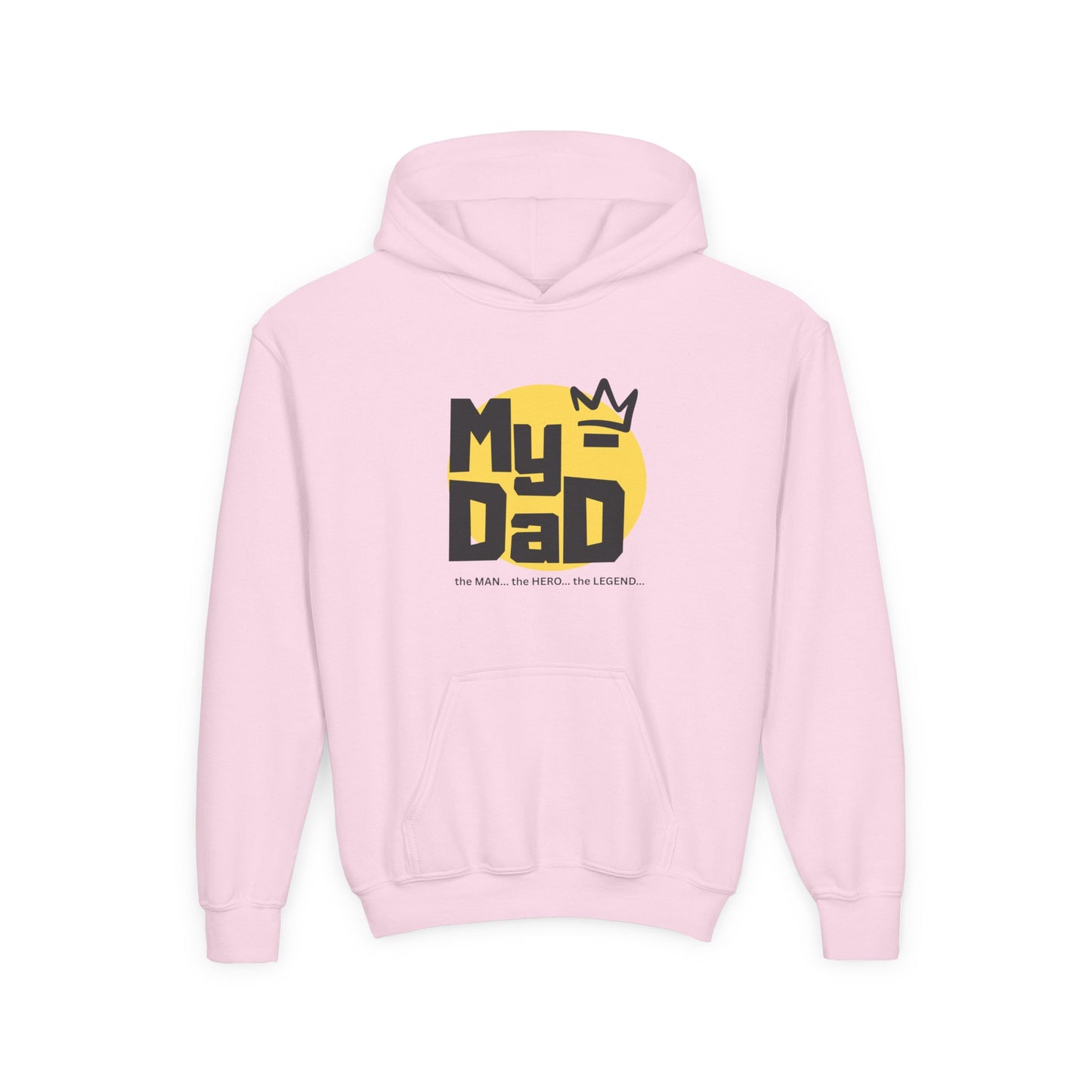 My Dad the Man Hero Legend Youth Hoodie - Perfect Gift for Father's Day