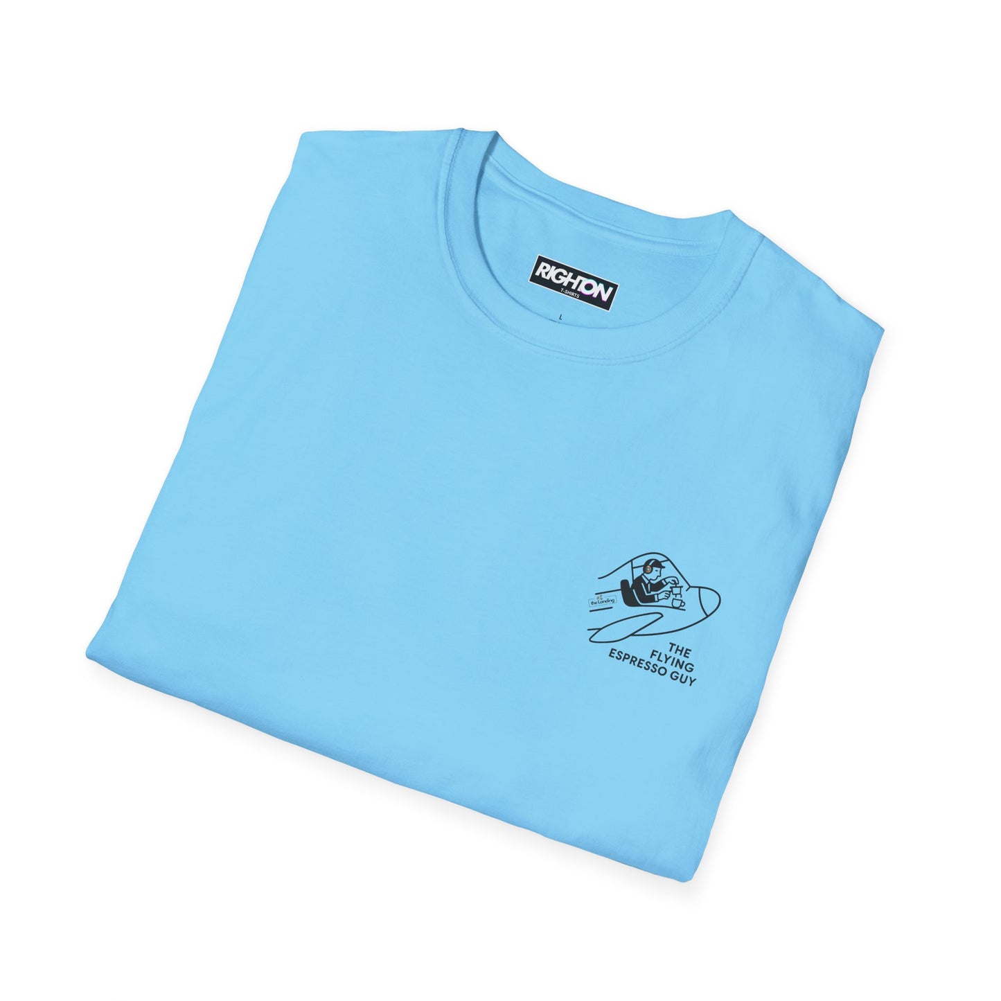 The Flying Espresso Guy Unisex T-Shirt | Coffee Lover Gift, Barista Shirt, Casual Tee, Unique Graphic Tee, Fun Gift Idea