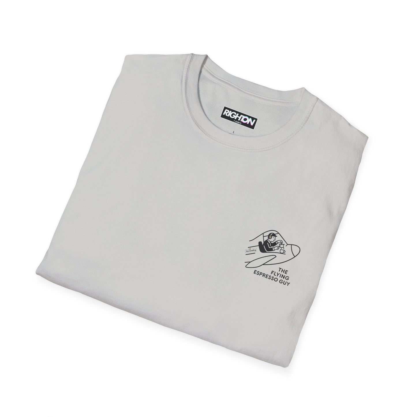 The Flying Espresso Guy Unisex T-Shirt | Coffee Lover Gift, Barista Shirt, Casual Tee, Unique Graphic Tee, Fun Gift Idea