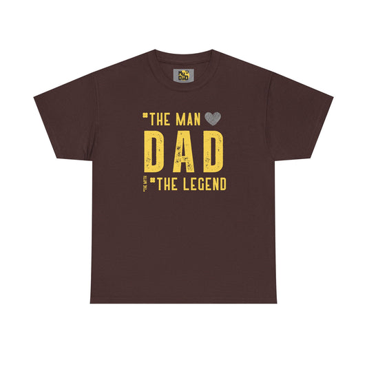 Unisex Heavy Cotton Tee - "The Man, Dad, The Legend" Graphic Tee for Father's Day