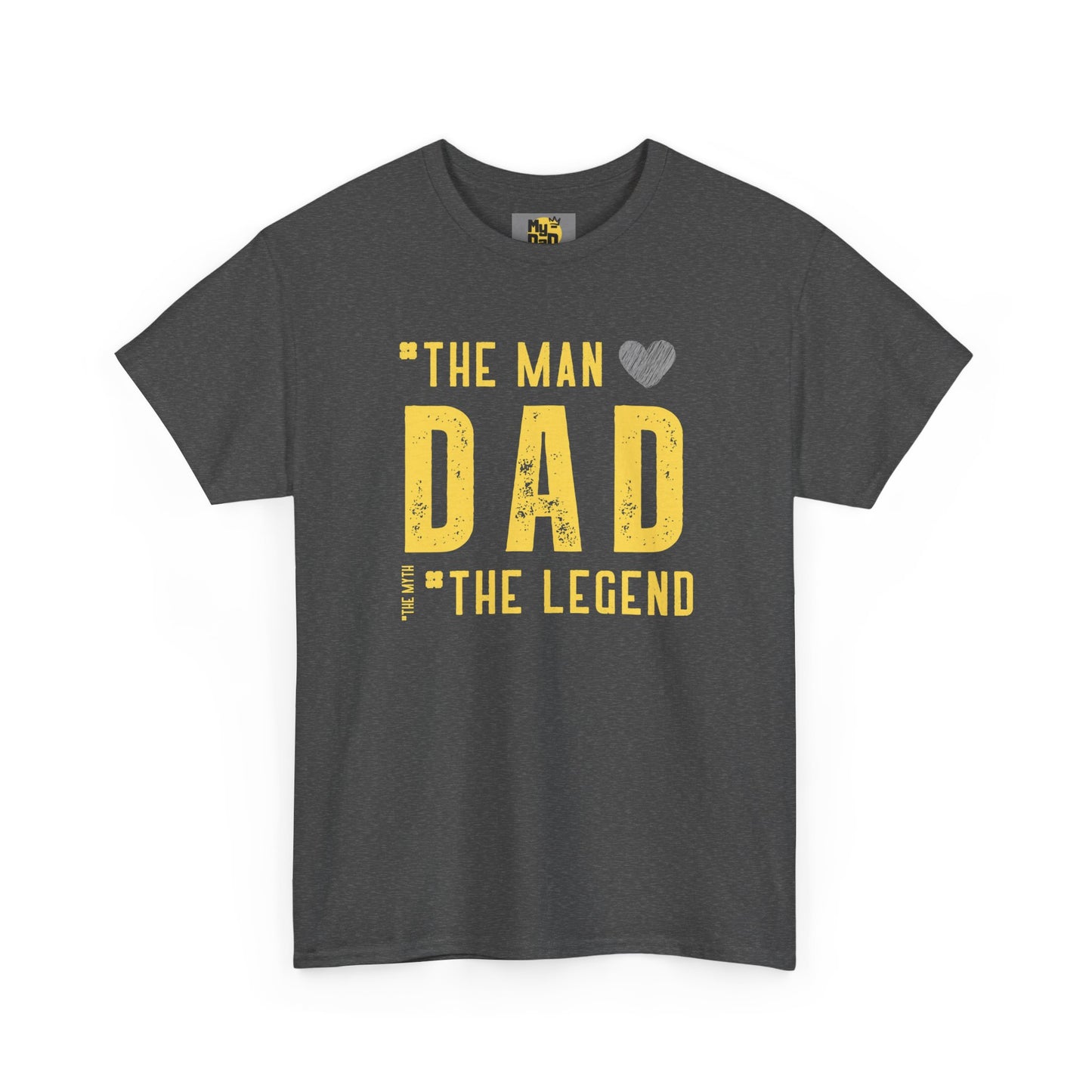 Unisex Heavy Cotton Tee - "The Man, Dad, The Legend" Graphic Tee for Father's Day