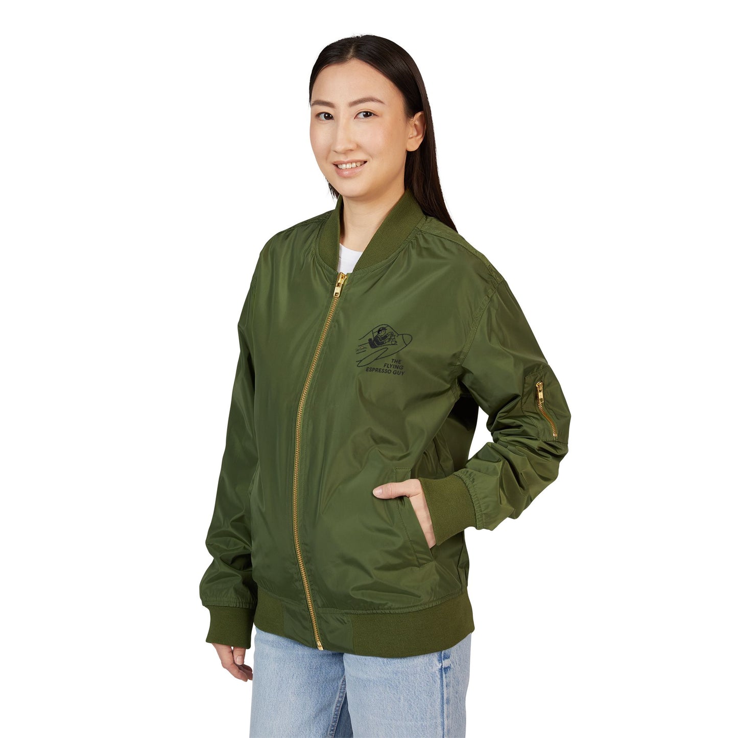 Eco-Friendly Embroidered Bomber Jacket, Sustainable Outerwear, Stylish Gift, Casual Fashion, Unique Jacket for Everyday Wear
