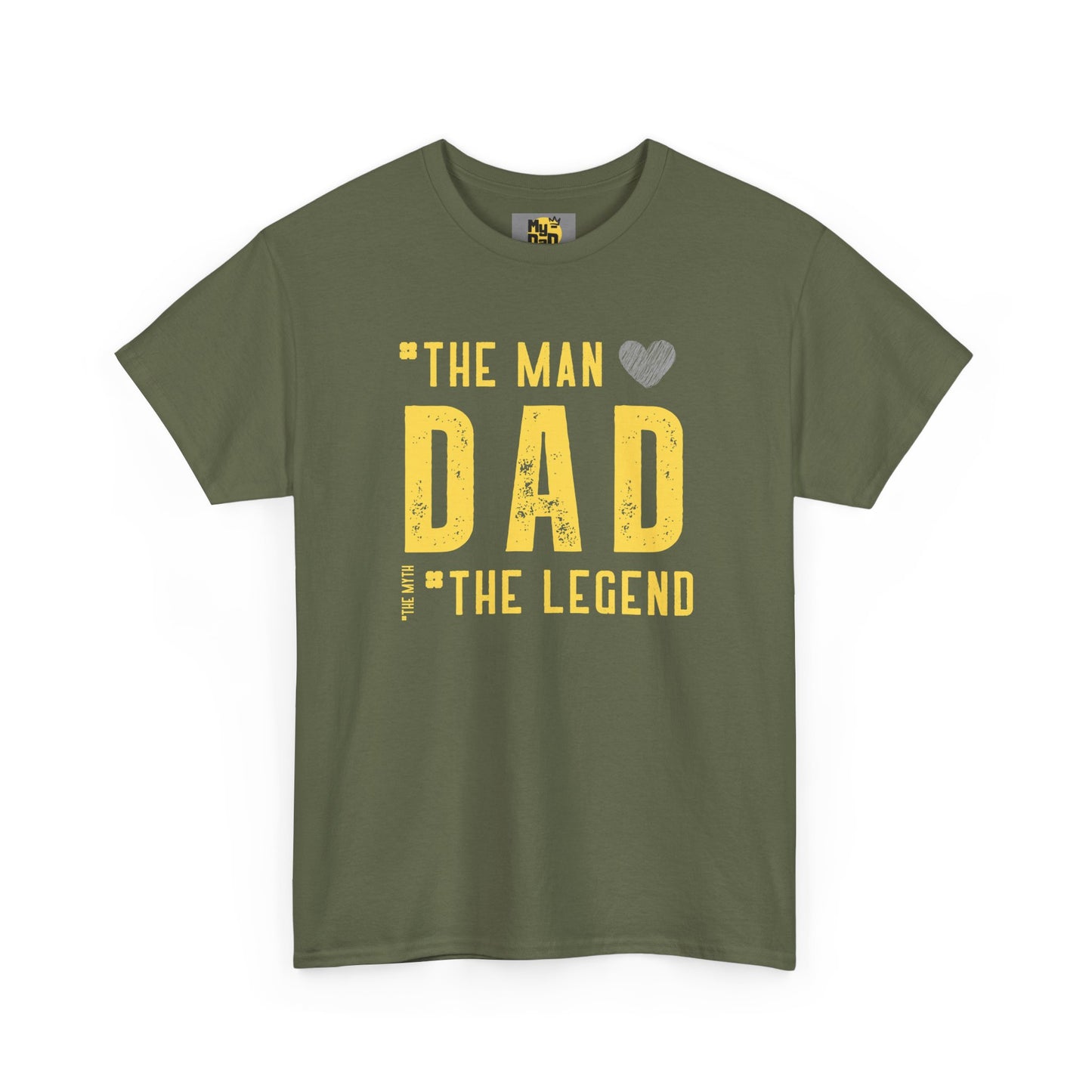 Unisex Heavy Cotton Tee - "The Man, Dad, The Legend" Graphic Tee for Father's Day
