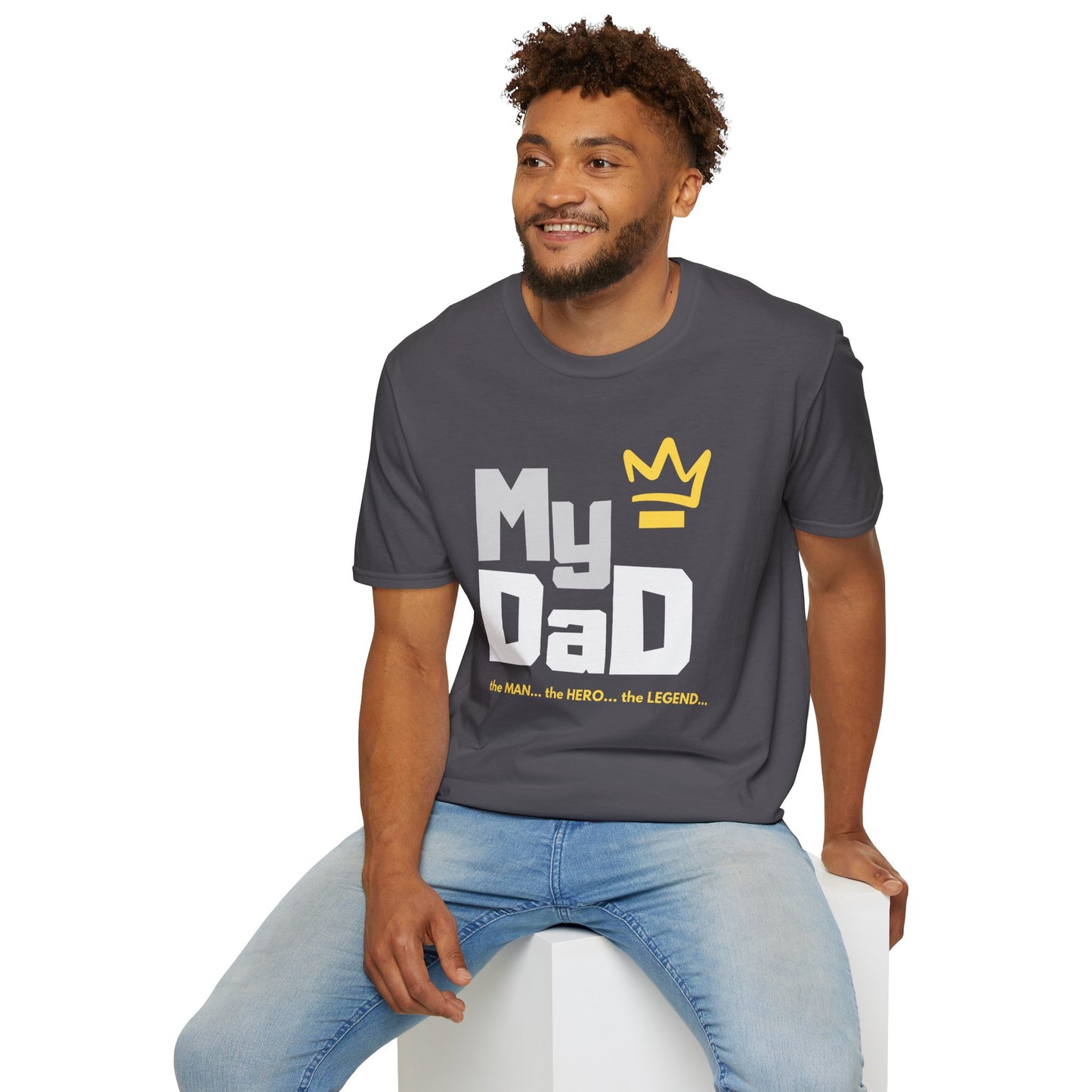 My Hero Unisex Softstyle T-Shirt - Perfect Gift for Dads, Birthdays, and Celebrations