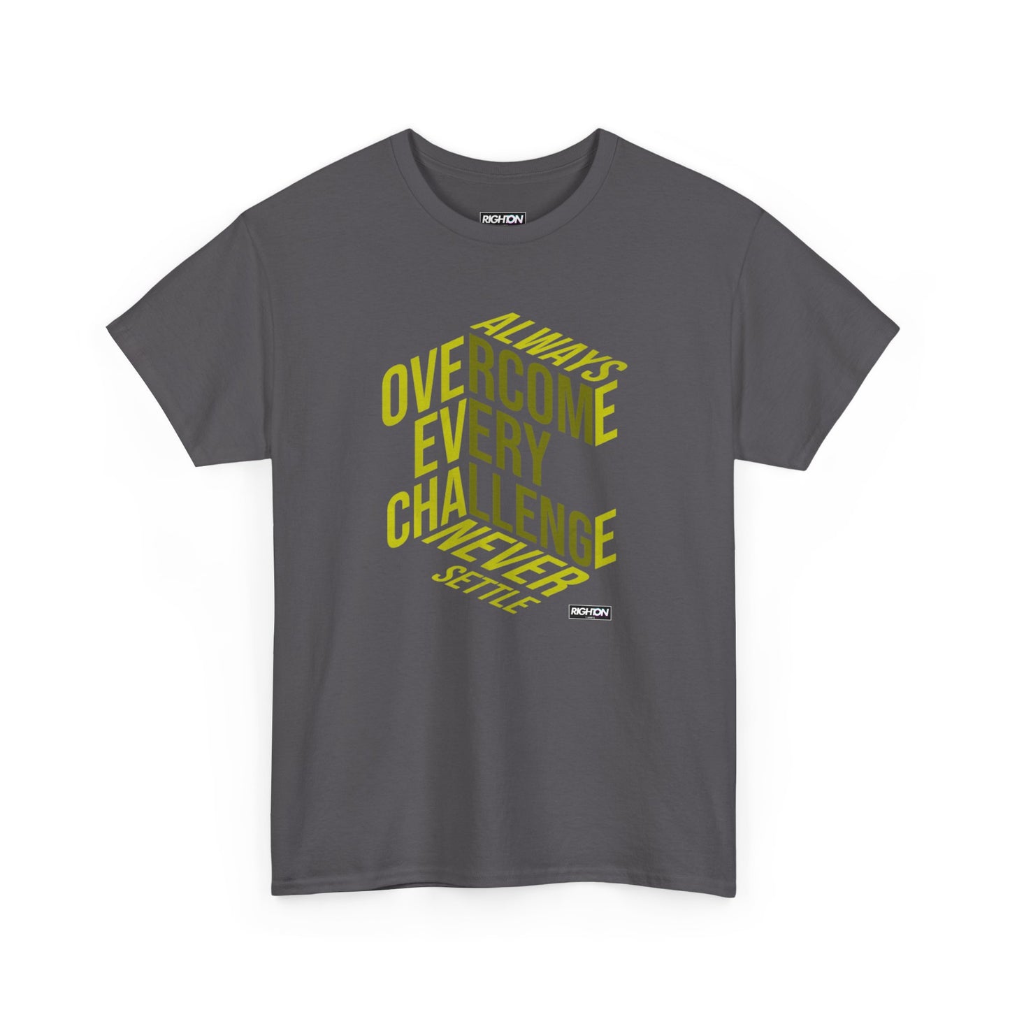 Inspirational Unisex Heavy Cotton Tee | Overcome Every Challenge | Motivational Gift | Everyday Wear | Unisex Shirt | Casual Tee
