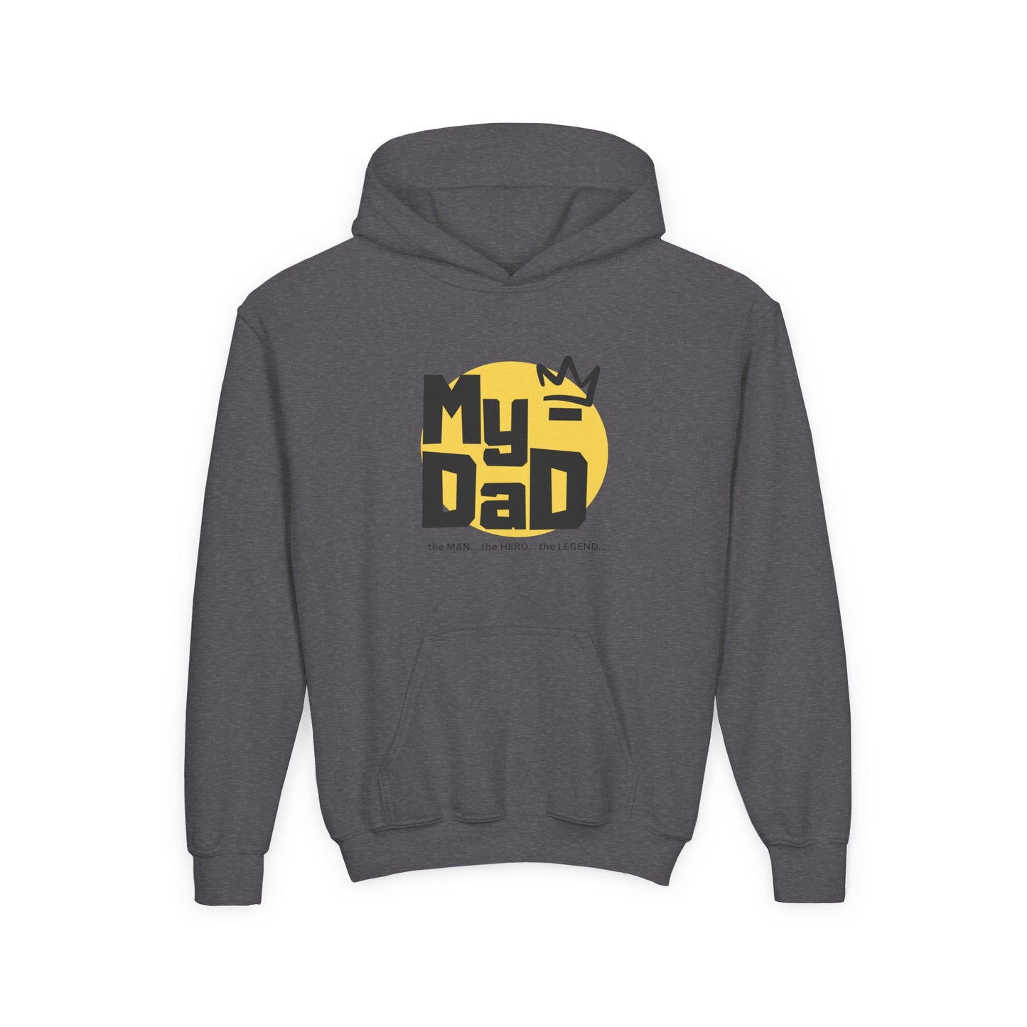 My Dad the Man Hero Legend Youth Hoodie - Perfect Gift for Father's Day