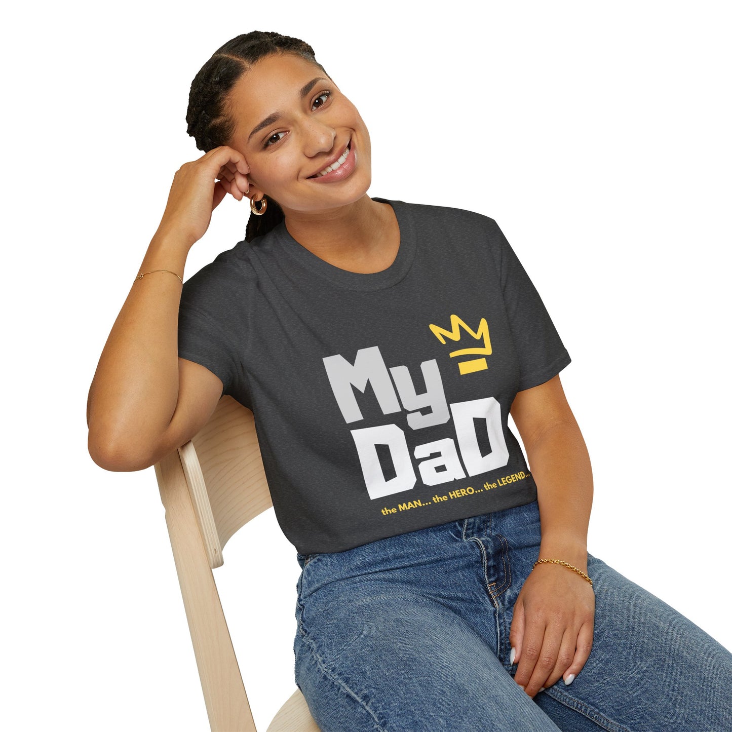 My Hero Unisex Softstyle T-Shirt - Perfect Gift for Dads, Birthdays, and Celebrations