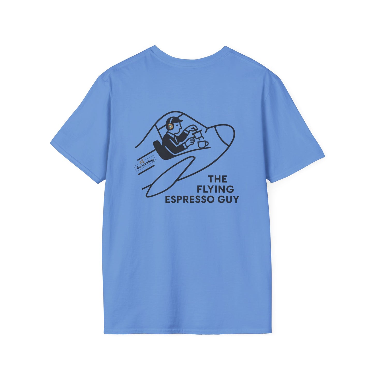The Flying Espresso Guy Unisex T-Shirt | Coffee Lover Gift, Barista Shirt, Casual Tee, Unique Graphic Tee, Fun Gift Idea