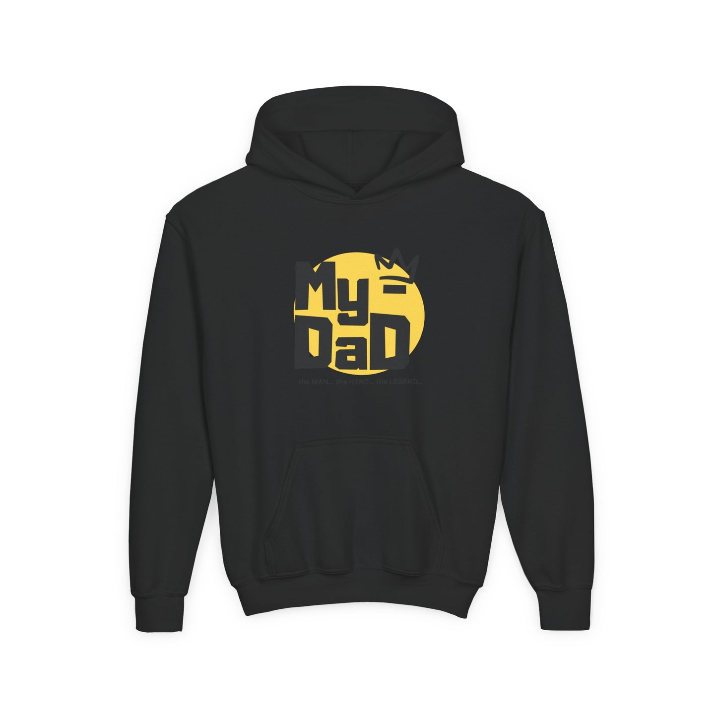 My Dad the Man Hero Legend Youth Hoodie - Perfect Gift for Father's Day