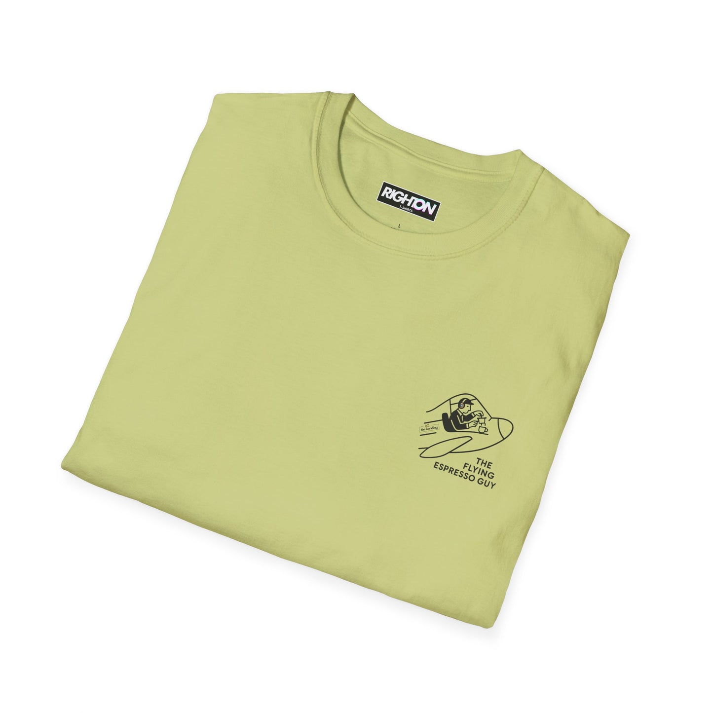 The Flying Espresso Guy Unisex T-Shirt | Coffee Lover Gift, Barista Shirt, Casual Tee, Unique Graphic Tee, Fun Gift Idea