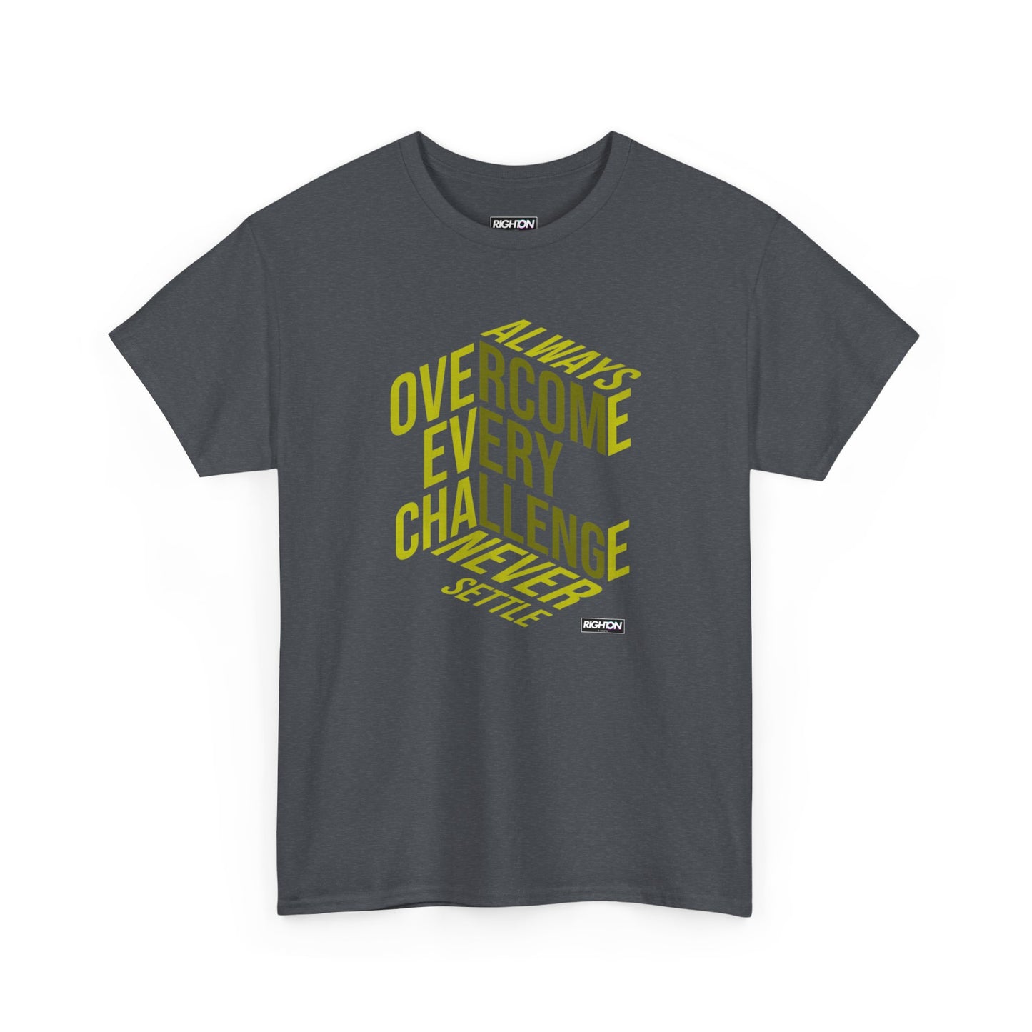 Inspirational Unisex Heavy Cotton Tee | Overcome Every Challenge | Motivational Gift | Everyday Wear | Unisex Shirt | Casual Tee