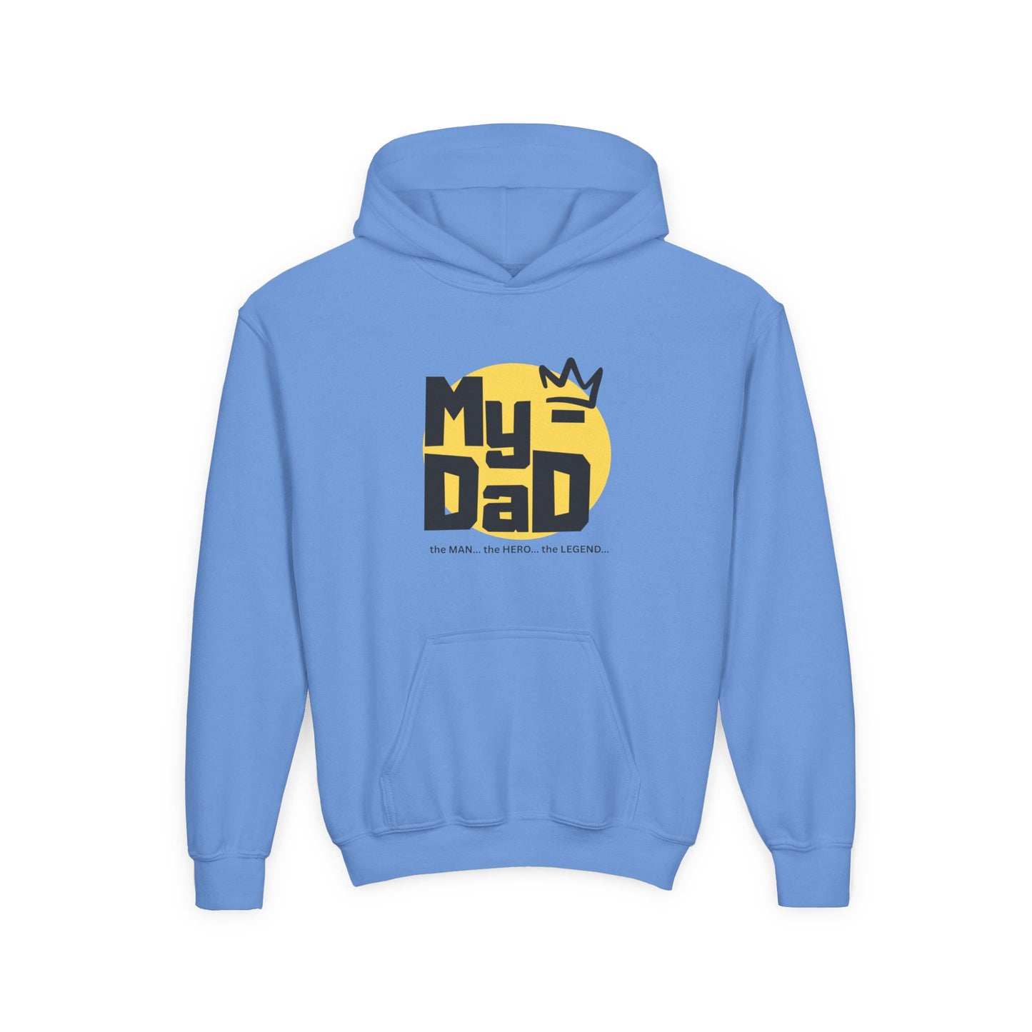 My Dad the Man Hero Legend Youth Hoodie - Perfect Gift for Father's Day