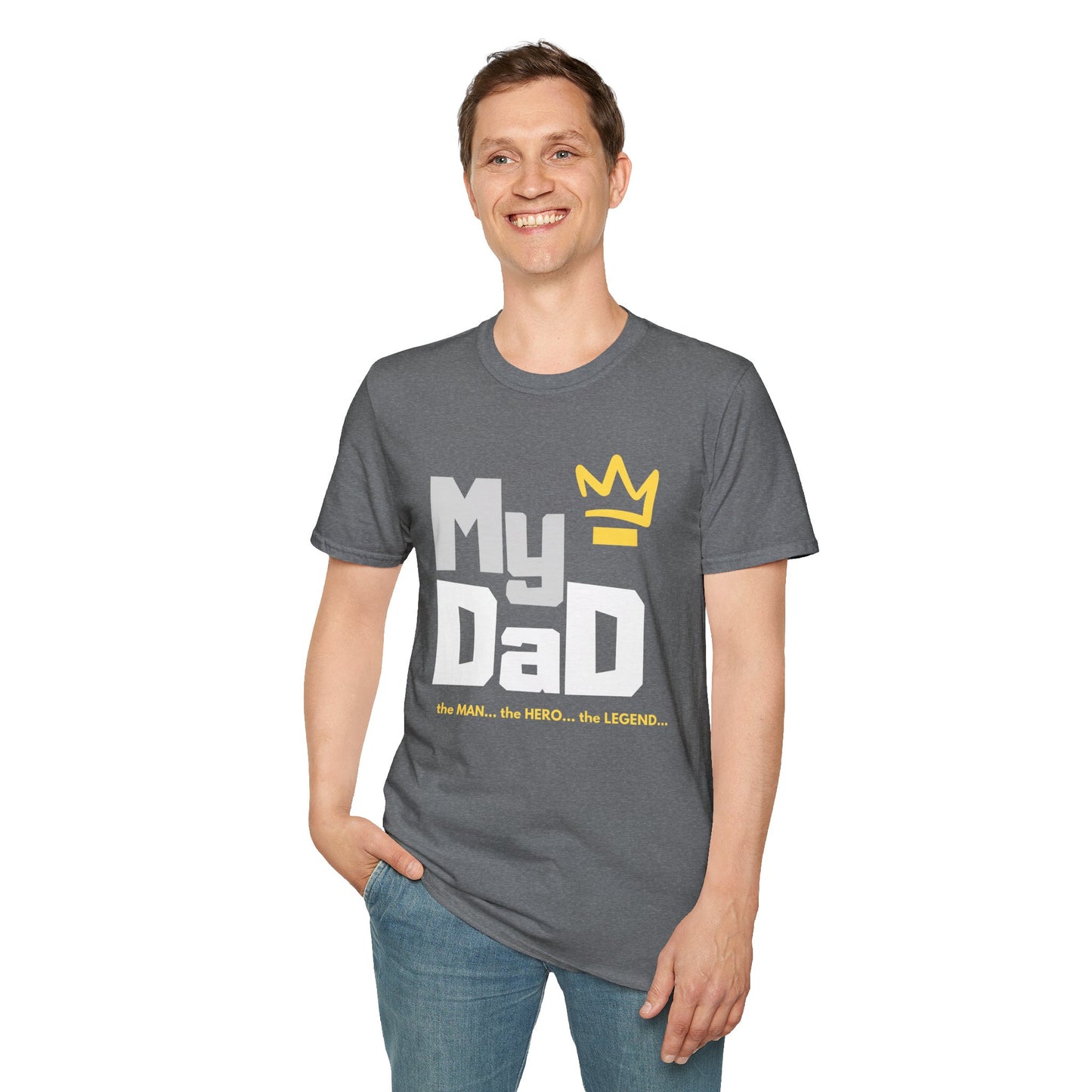 My Hero Unisex Softstyle T-Shirt - Perfect Gift for Dads, Birthdays, and Celebrations