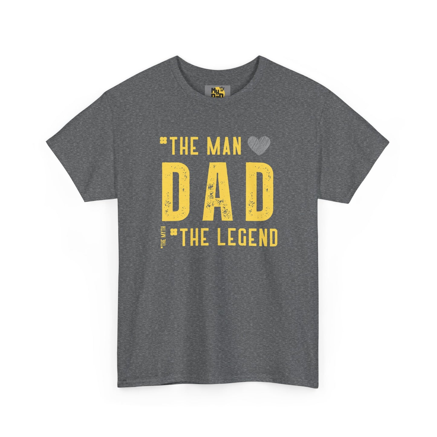 Unisex Heavy Cotton Tee - "The Man, Dad, The Legend" Graphic Tee for Father's Day