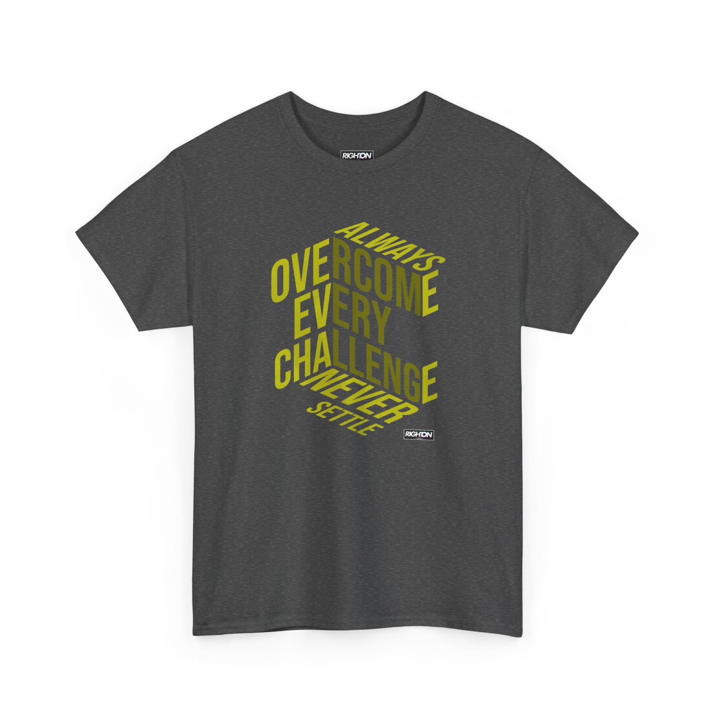 Inspirational Unisex Heavy Cotton Tee | Overcome Every Challenge | Motivational Gift | Everyday Wear | Unisex Shirt | Casual Tee