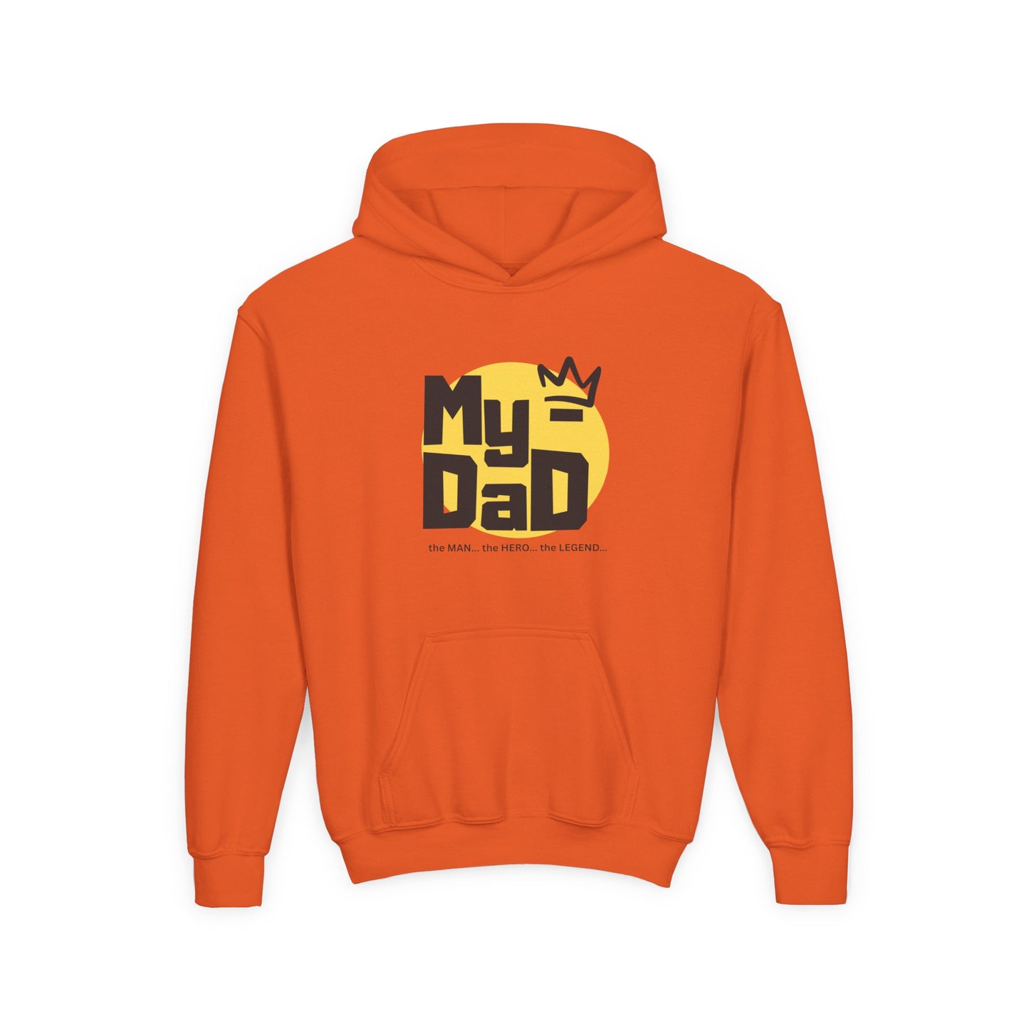 My Dad the Man Hero Legend Youth Hoodie - Perfect Gift for Father's Day