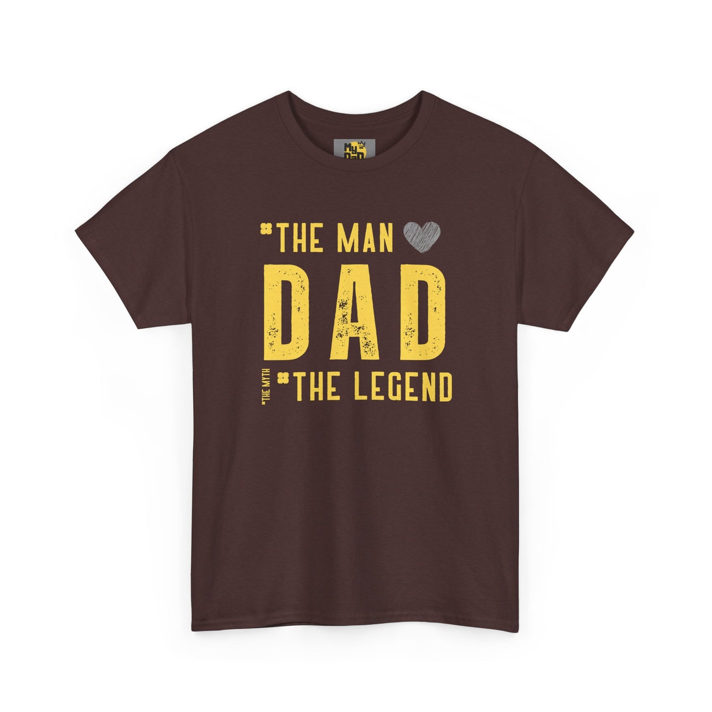 Unisex Heavy Cotton Tee - "The Man, Dad, The Legend" Graphic Tee for Father's Day