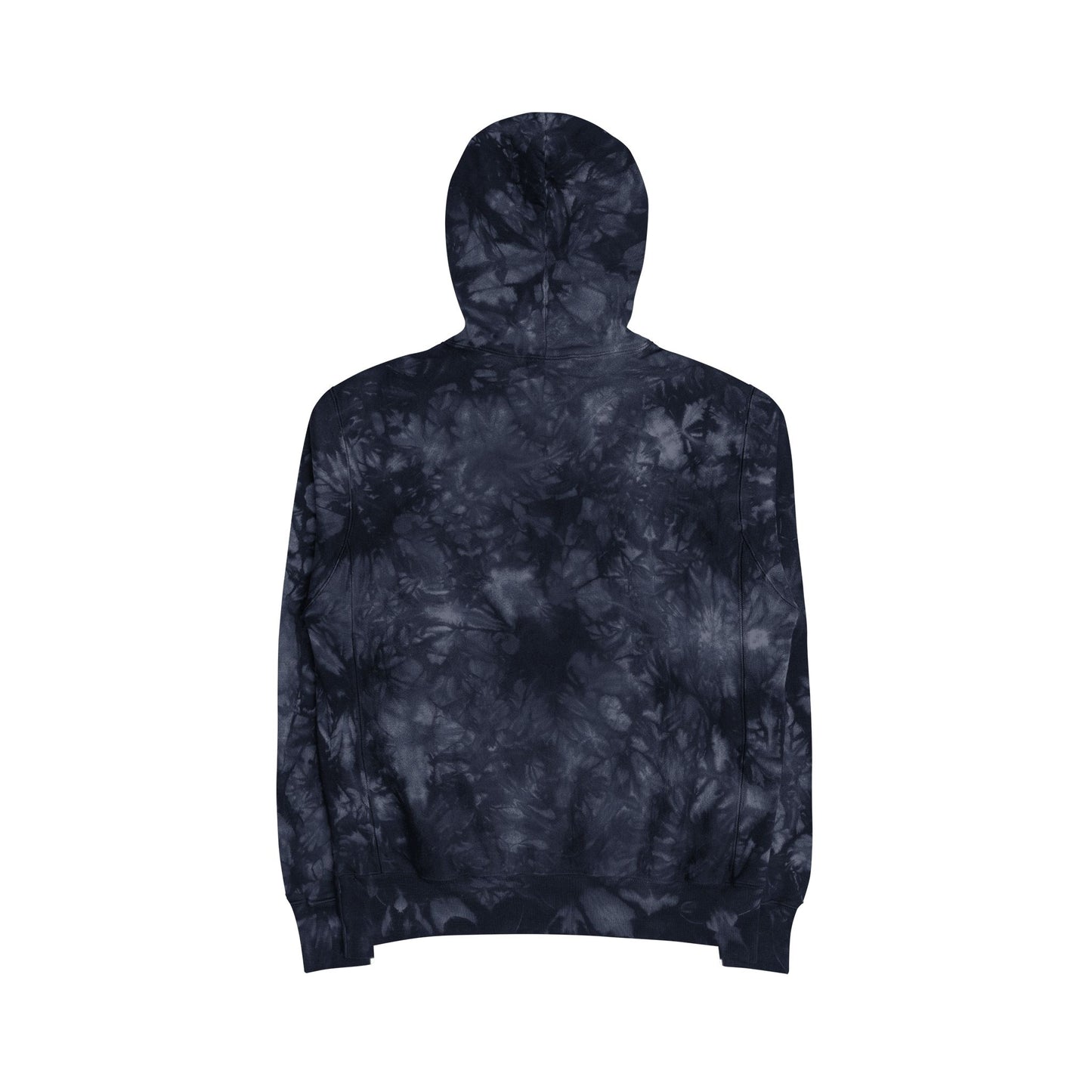 Unisex Tie-Dye Hoodie, Embroidered Champion Pullover, Perfect for Casual Outings, Gift for Friends, Cozy Sweatshirt for All Seasons
