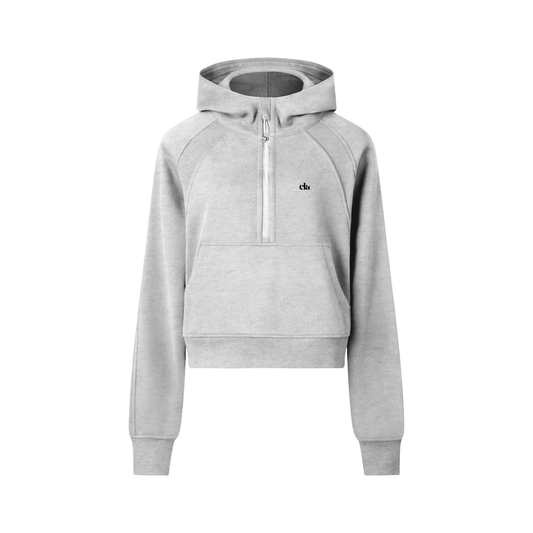 Cropped Half-Zip Hoodie