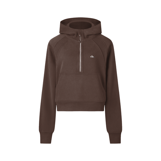 Cropped Half-Zip Hoodie