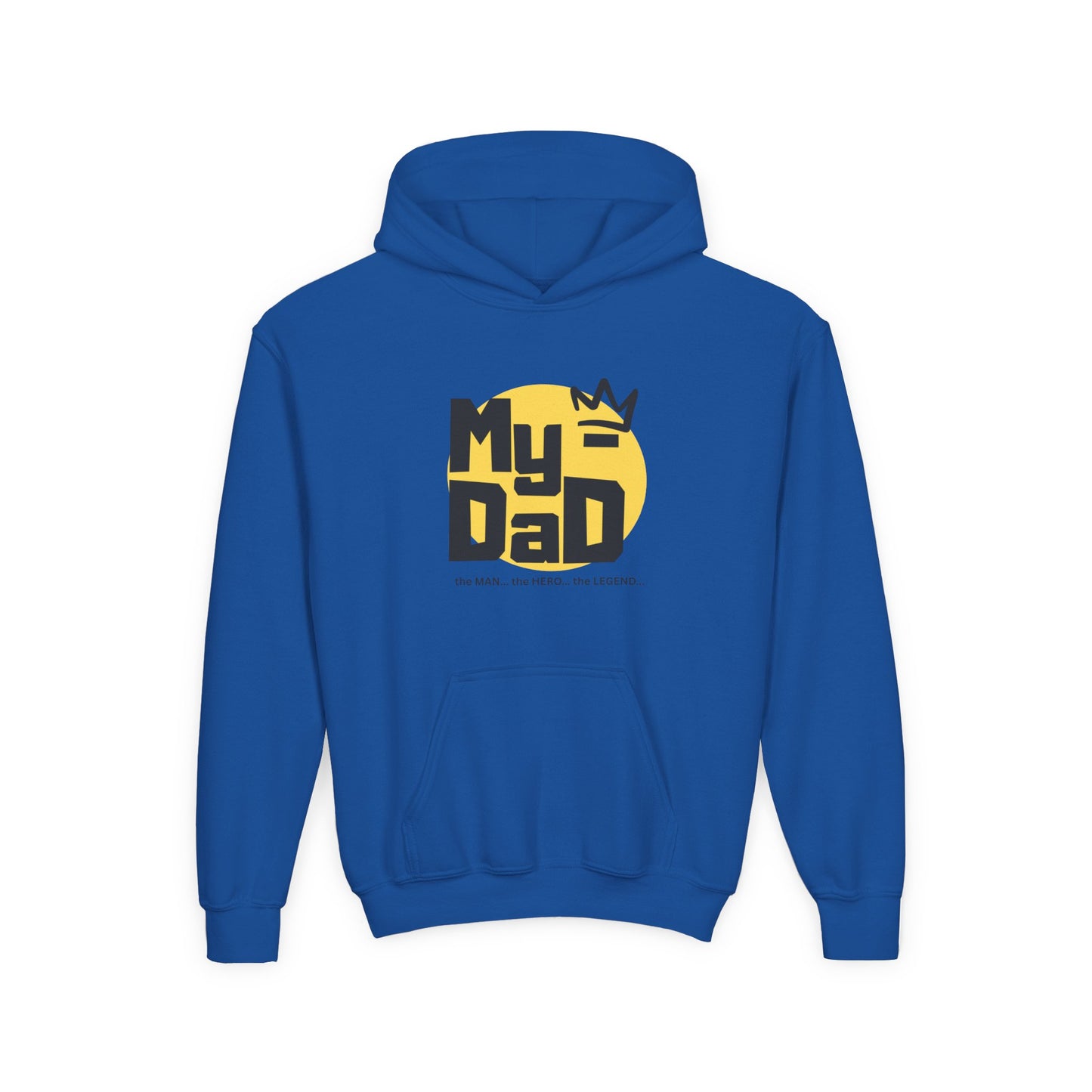 My Dad the Man Hero Legend Youth Hoodie - Perfect Gift for Father's Day