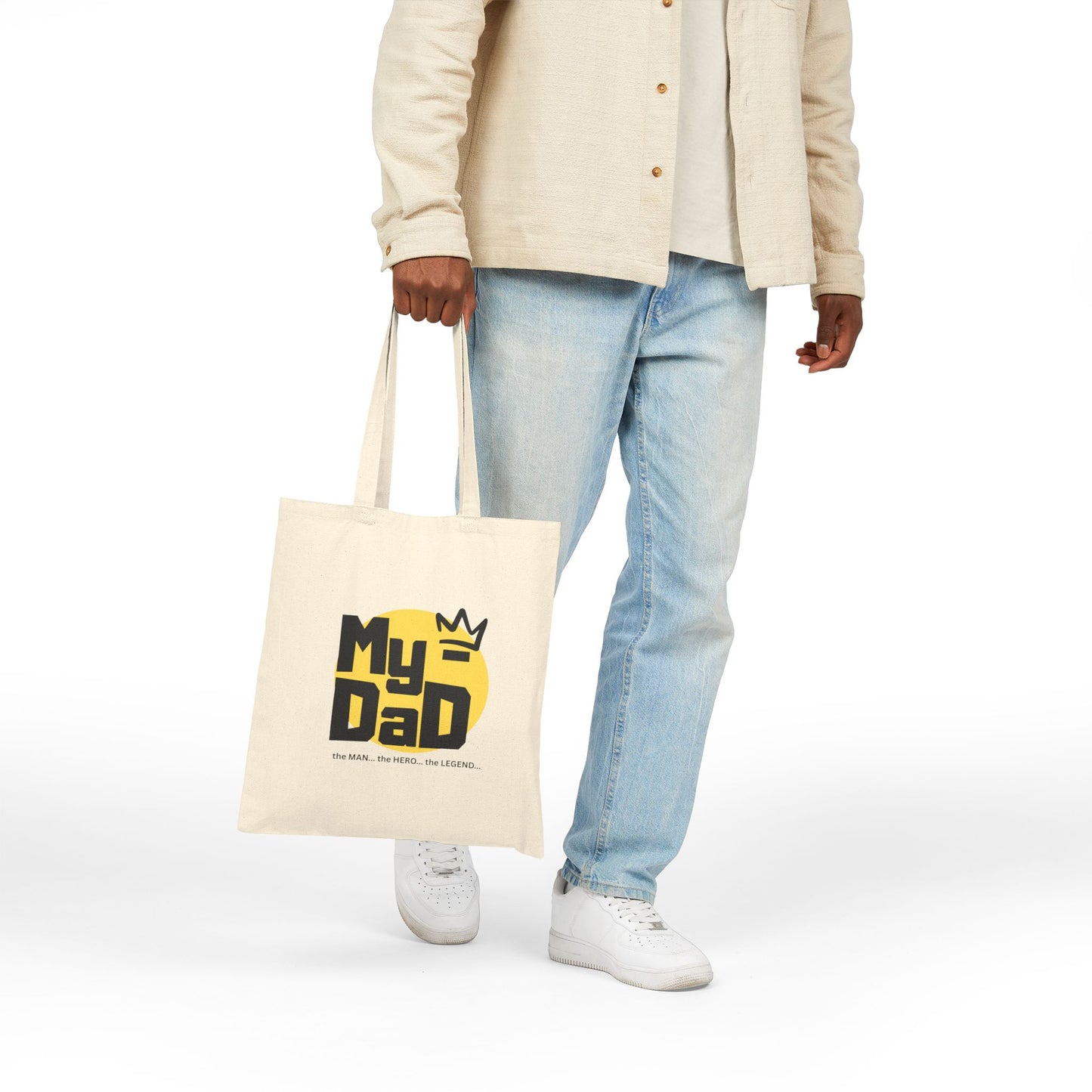 My Dad - The Legend Cotton Canvas Tote Bag | Perfect Gift for Father's Day