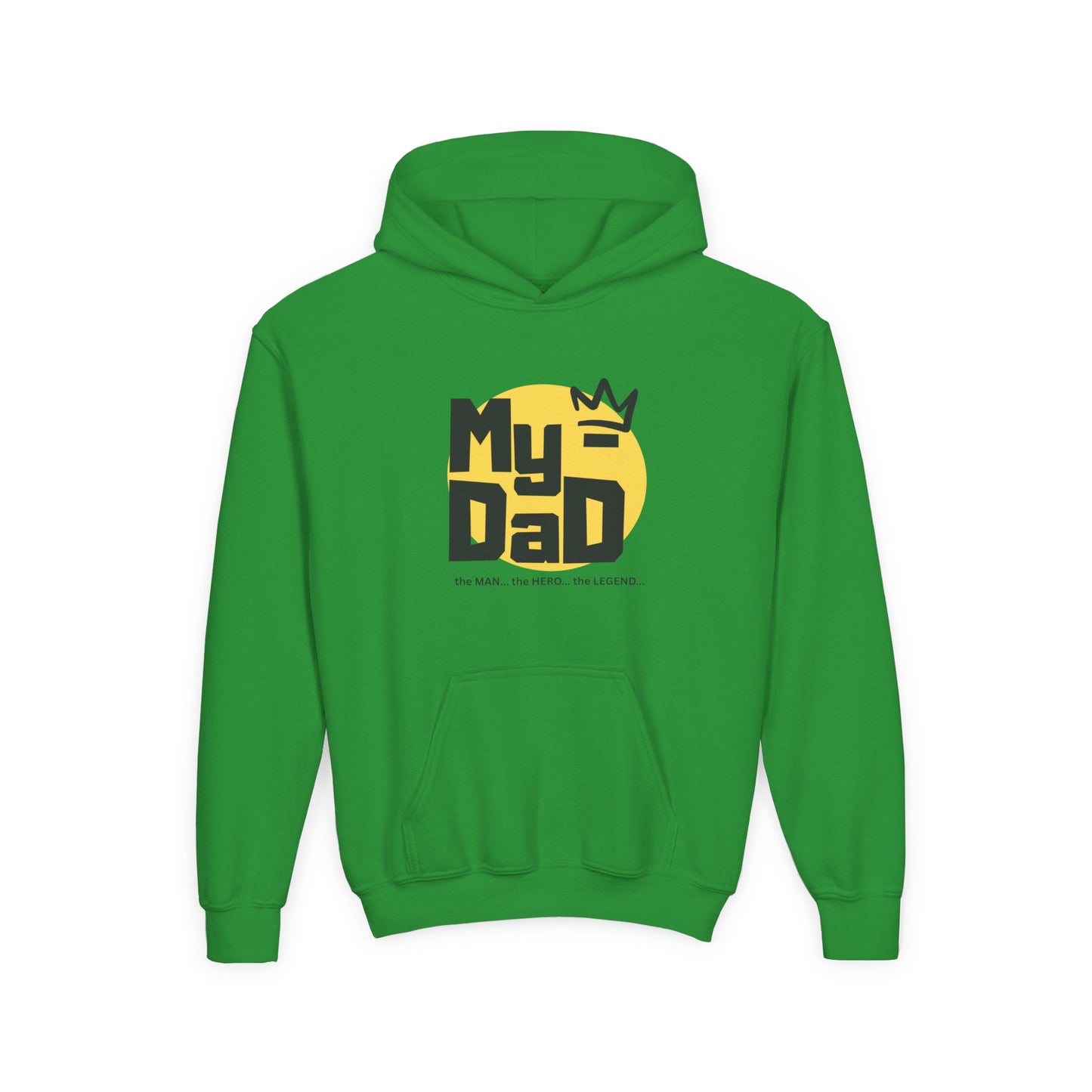 My Dad the Man Hero Legend Youth Hoodie - Perfect Gift for Father's Day