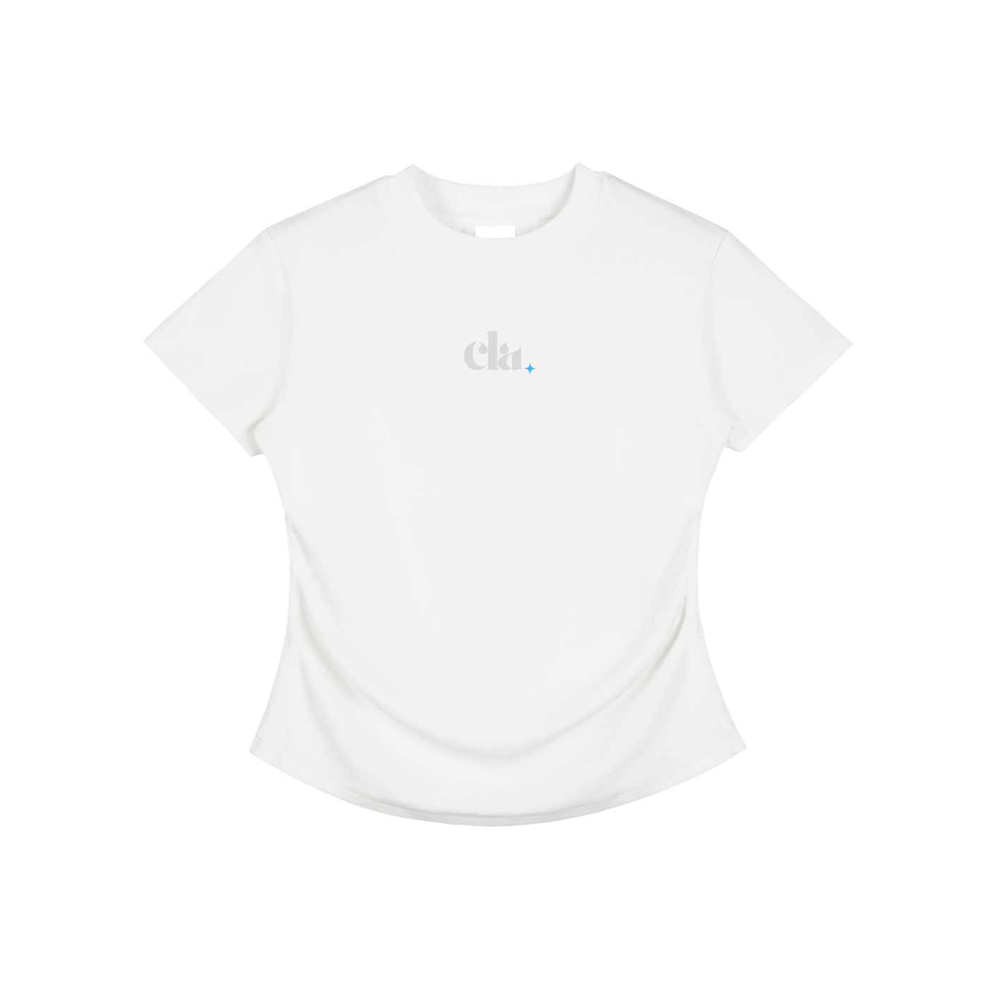 Vintaged-Wash Bodycon Cotton T-Shirt