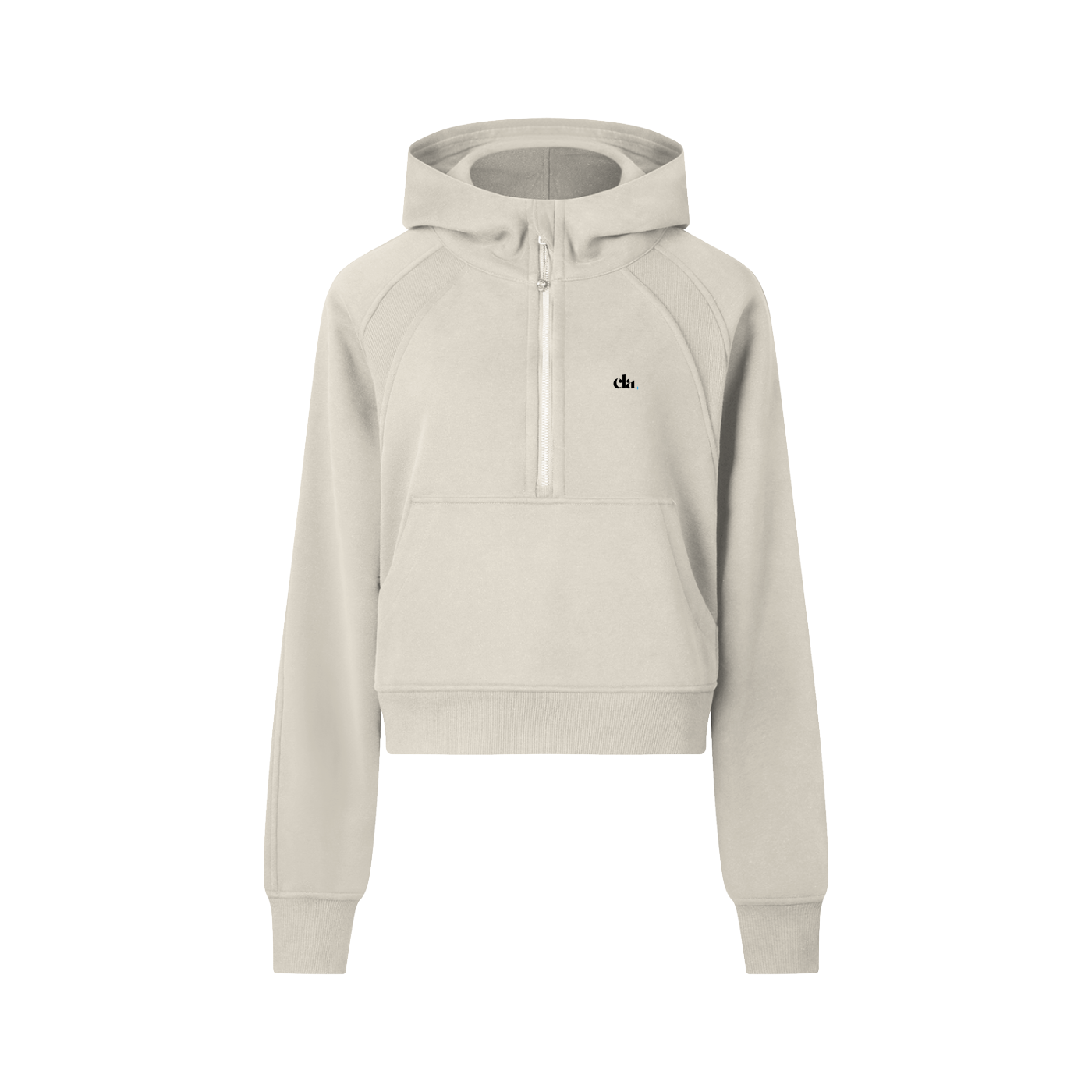 Cropped Half-Zip Hoodie