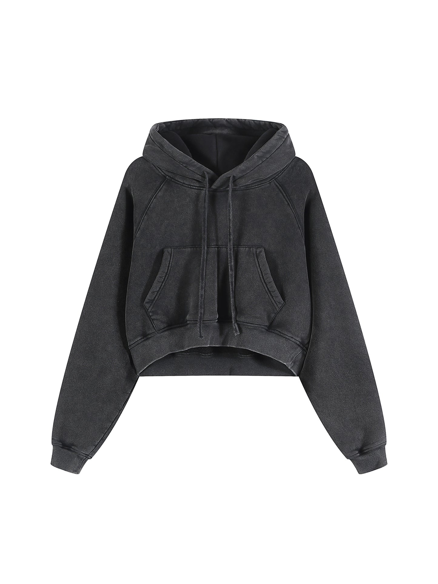 Snow Washed Cropped Hoodie