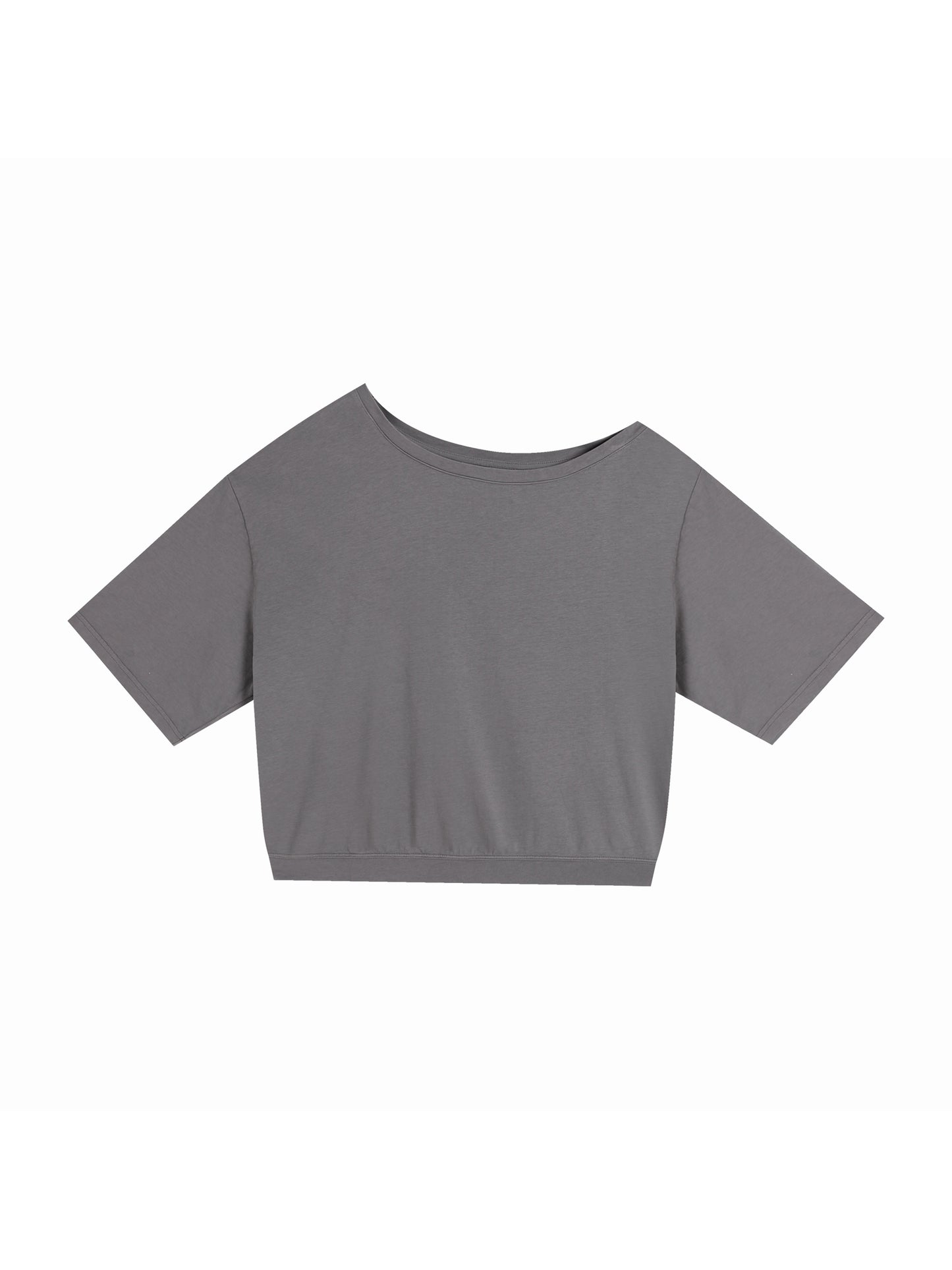 Asymmetric Shoulder Oversized Cotton T-Shirt