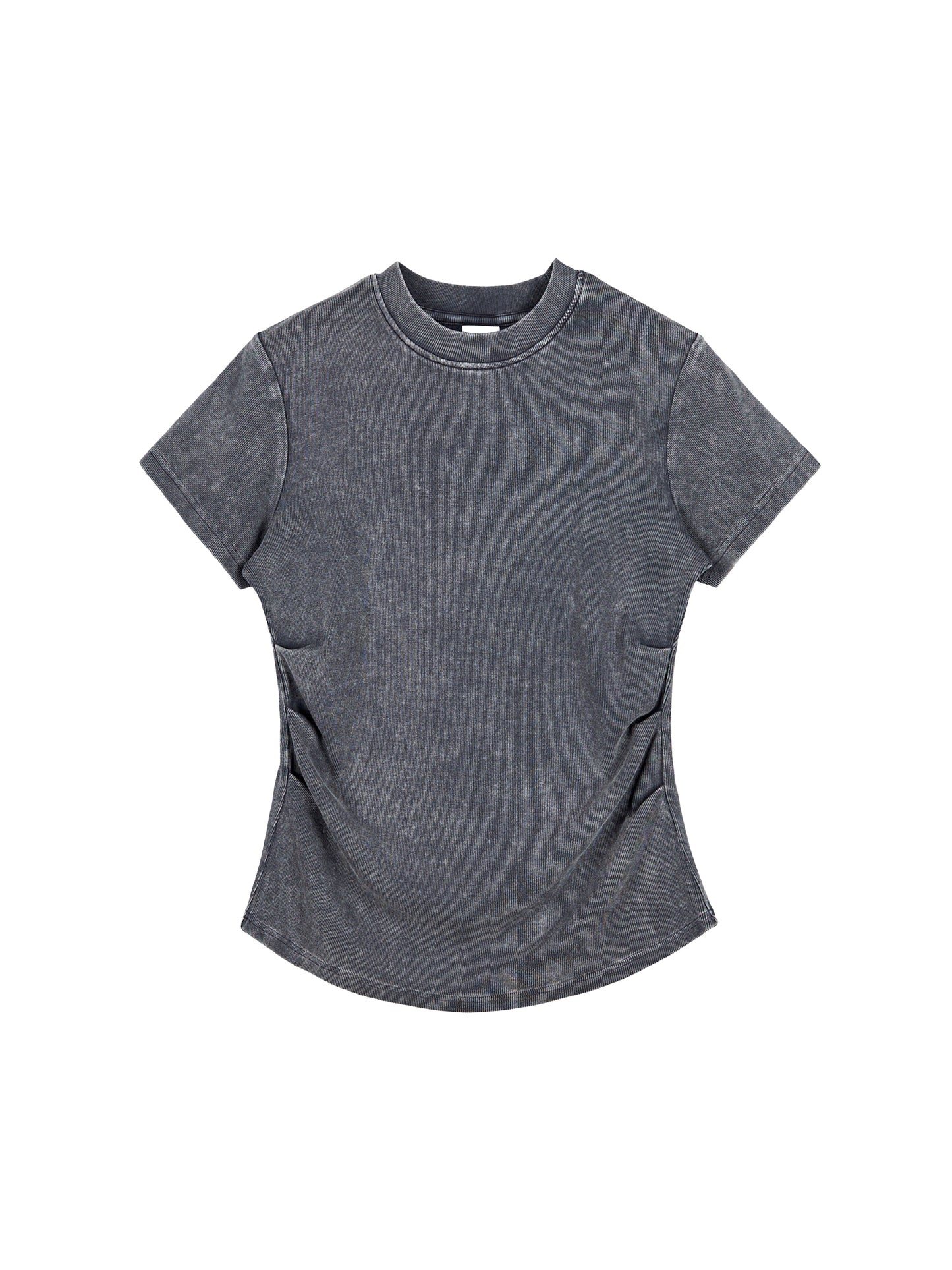 Vintaged-Wash Bodycon Cotton T-Shirt