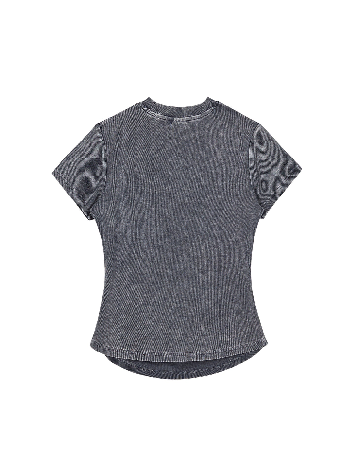 Vintaged-Wash Bodycon Cotton T-Shirt